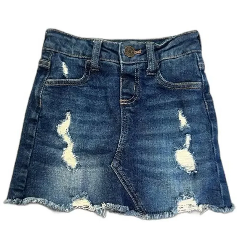 Justice Girl's High Rise Denim Skirt, Size 7